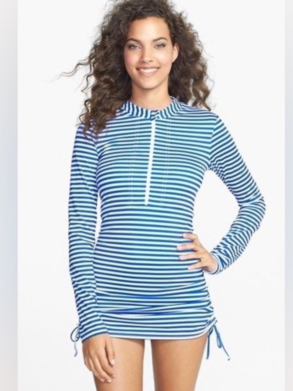 Mott 50 Sonya Convertible Swim Dress - Blue & White Striped